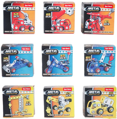 Toi-Toys bouwset 3D constructiemetaal voertuig voor kinderen en volwassenen.