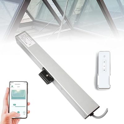 Automatische raamopener - Elektrisch raam - Ventilatie verbeteren - Met regensensor - Smartphone compatibel - Wit
