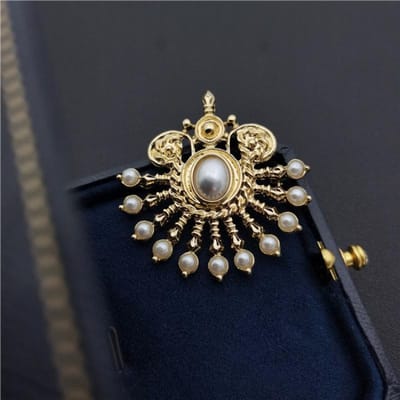Vintage Parel Broche Hol Open-scherm Vogel Waaiervormige Corsage Temperament Elegant Banketjurk Pak Accessoires Speld black