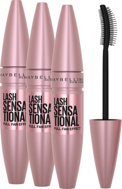 Maybelline Lash Sensational Mascara - Very Black - 3 Stuks - Voordeelverpakking