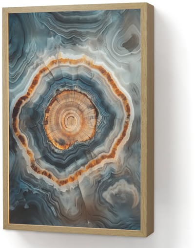 Wandlamp 40x60 cm - Oplaadbaar - Cirkel - Ringen - Steen - Tinten - Wandlampen binnen woonkamer - Slaapkamer lamp - Decoratieve nachtlamp - Vloerlamp draadloos