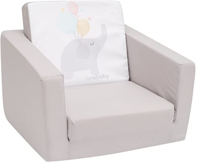 New Baby kindervouwstoel olifant grijs 37x45x42 cm - Schuimstoel
