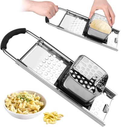 EXCITAT Slicer - Rasp - Handmatige Rasp - Geschikt voor Thuis, Restaurant, Dessert, Hotel - Zilver