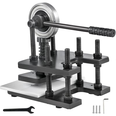 Machine de découpe de cuir 180x120mm Découpeuse manuelle à emporte-pièce Machine d'embossage du cuir robuste Presse à main Moule Moule Découpe à l'emporte-pièce cuir Artisanat du cuir Découpe