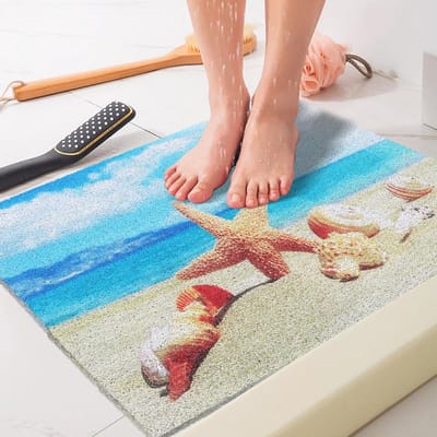 Antislip badmatten voor buiten, comfortabele loofah badmatten voor natte ruimtes en kinderveiligheid