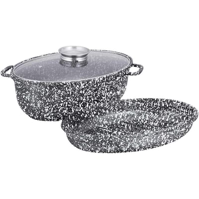 Klausberg KB-7367 Braadpan - met deksel - 8L - gietijzer