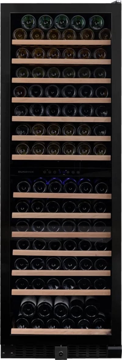 Dunavox Grande-166 Wijnkoelkast DX-166.428DMBK 2 Zones Mat Zwart Mat Zwart