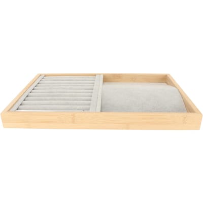 Plateau d'exposition pour bijoux Boîtier de rangement empilable résistant aux rayures Insert de tiroir à bijoux pour boucles d'oreilles colliers bracelets broches white