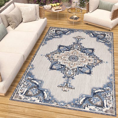 Tapiso Patio Indoor Tapijt Buitenkleed Tuintapijt Vloerkleed Modern Outdoor Maat- 80x150