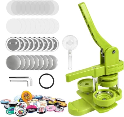 58mm Button Machine voor het maken van badges, inclusief 120pcs knoppen, afbeelding en cirkel snijder, DIY badge persmachine