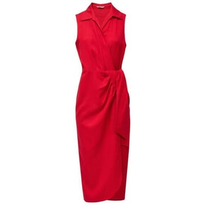 Linnen Portefeuille Jurk Dames Salsa Jeans Midi