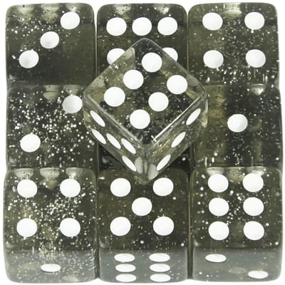 6-zijdige Spel Dobbelstenen Glitter 10 Stuks 16mm Entertainment Acryl Goktool Dobbelstenen