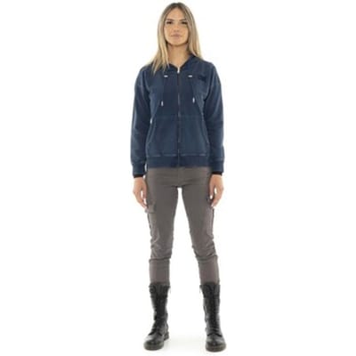 Capuchon sweaters Leone 1947 Woman Hoody Full Zip Indaco