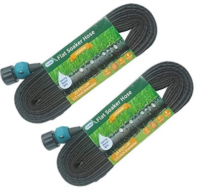 Druppelslang 1/2" voor Irrigatie - 2 Packs van 25ft - Bespaar 80% Water met Lekvrije Dubbellaagse Sproeierslang