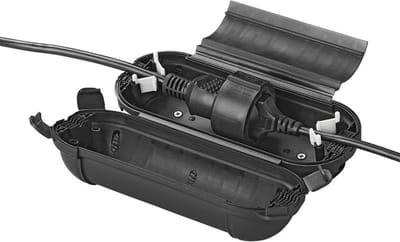 ProPlus Stekkersafe veiligheidsbox - IP44 - voor Schuko stekkerverbindingen - zwart