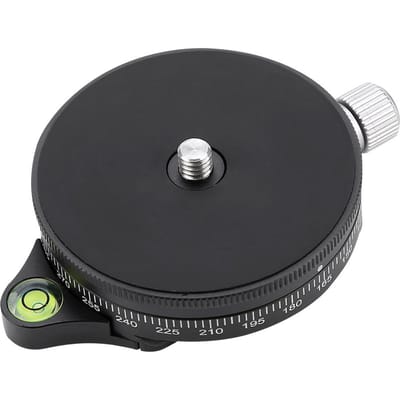 FC-60 360 degrés Plateau à dégagement rapide Trépied à disque Base panoramique Tête Pince pour DSLR gray