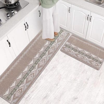 Keuken Vloermattenset Antislip Anti-vermoeidheid Snel drogend Wasbaar Tapijt Absorberend Badkamer Entree Deurmat Slaapkamer Lang Tapijt 40cmx60cm 1pc gray