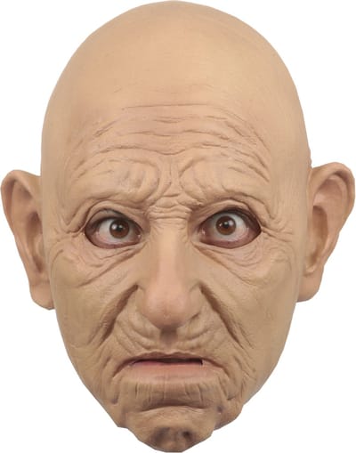Partychimp Angstaanjagend Halloween Masker Oude Man voor bij Halloween Kostuum Volwassenen Abraham 50 jaar - Latex - Volledig Hoofdmasker