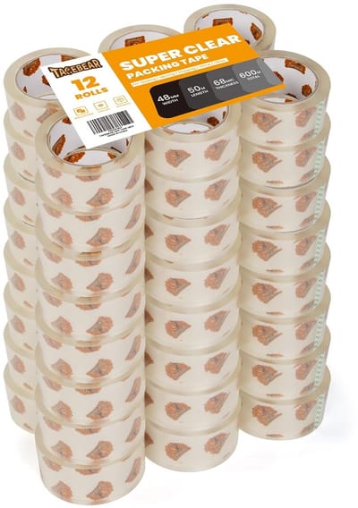 48 Rollen Super Transparante Verpakkingstape 48mm x 50m voor Verzenden en Opslag