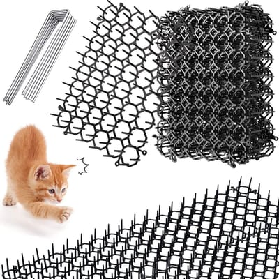 Spike Hekwerk voor Dierenweerstand - Anti-Kattenmat met 15 Stuks Barrière Spikes