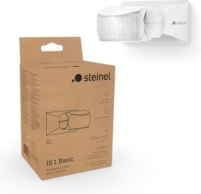 Bewegingssensor met 120° Hoek en 10 m Bereik voor Binnen en Buiten, IP54 Bescherming, LED Geschikt, Opbouwmontage