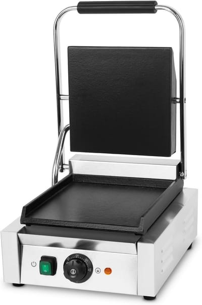Professionele Contactgrill 1800W met Gietijzeren Grillplaten en Tefloncoating - Instelbare Temperatuur tot 300°C