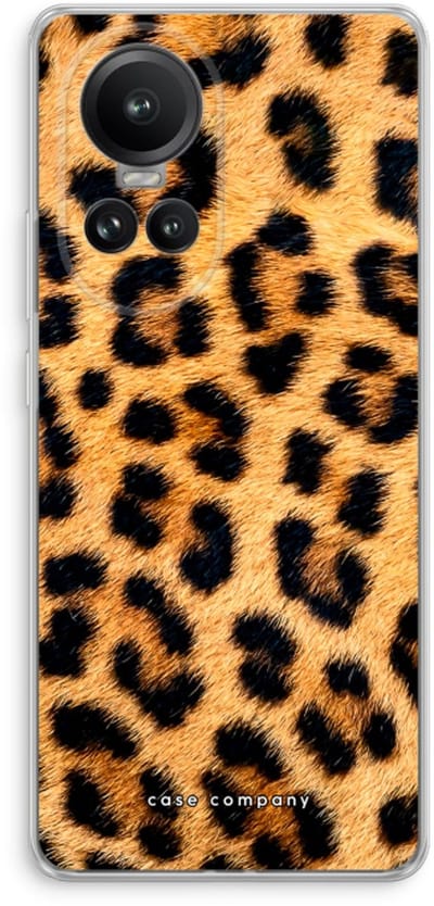 Case Company® - Hoesje geschikt voor Oppo Reno 10 Pro hoesje - Luipaard - Soft Cover Telefoonhoesje - Bescherming aan alle Kanten en Schermrand