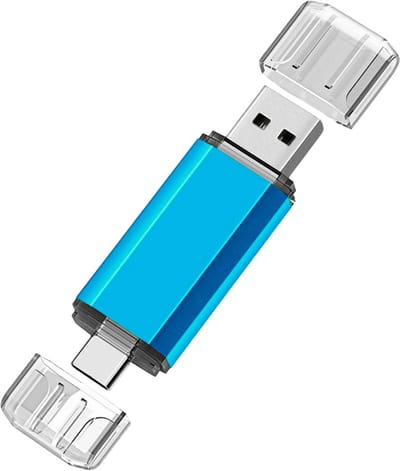 USB-stick - 2-in-1 - 256 MB - Draagbare Geheugenoplossing met USB A en USB C - Voor Mobiele Telefoons en Computers