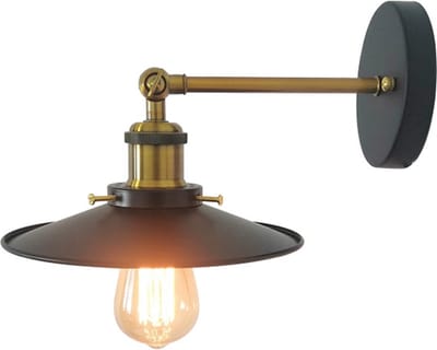 OHNO - Woonaccessoires - Capella Wandlamp - Zwart, Goud - Tijdloos - Modern - Industrieël