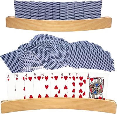 Kaarthouder voor speelkaarten - Set van 2, ideaal voor spellen, georganiseerd en stevig