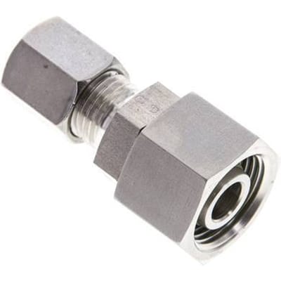 6S & 12S RVS Rechte Snijringkoppeling Draaidoorvoer 630bar FKM O-ring en Afdichtconus ISO 8434-1