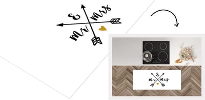 Keukenloper - Loper keuken - Quotes - Mr & Mrs - Spreuken - Trouwen - 120x50 cm - Keukenloper vinyl