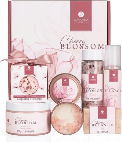 Verwen Cadeautjes voor Vrouwen - Luxe Spa Set met Kersenbloesem voor Ontspanning en Zelfzorg