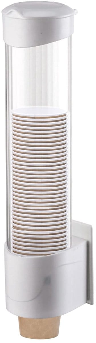 Dailygoods- Bekerdispenser 70 bekers - Wandgemonteerd - Stofdicht - Bekerhouder - Hygiënisch - Eenvoudige installatie - Kopjesdispenser