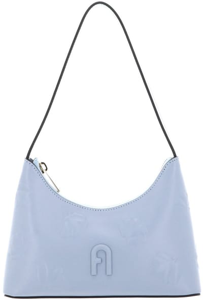 FURLA Leren Schoudertas Avondtas Diamante Mini Shoulder Bag Nuvola Lichtblauw