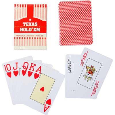 Hars Speelkaarten Klassiek Eenvoudig Texas Hold'em Jombo Index Poker Speelkaarten Ontworpen Voor Bridge Spel Entertainment Goede Kwal Praktisch Gebruik rood