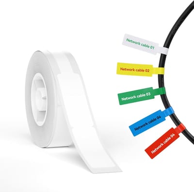 Niimbot - Labels/Etiketten B18/N1 - 12,5x109 Kabel - 60 vellen - Wit- Thermal Transfer
