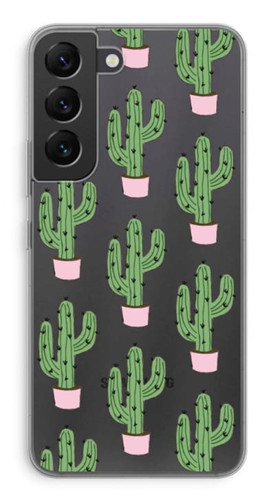 Case Company® - Hoesje geschikt voor Samsung Galaxy S22 hoesje - Cactus Lover - Soft Cover Telefoonhoesje - Bescherming aan alle Kanten en Schermrand