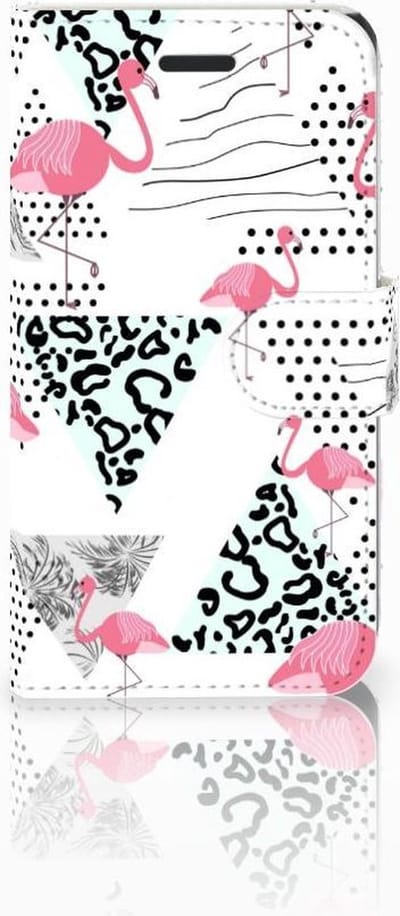 Samsung Galaxy Xcover 3 | Xcover 3 VE Telefoonhoesje met Pasjes Flamingo Triangle