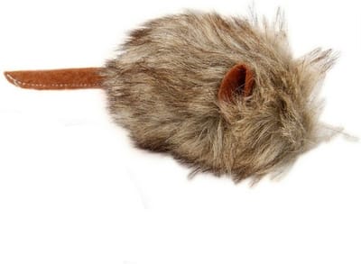 Nobleza Speelmuis voor Katten - Kattenspeelgoed met Kattenkruid - Pluche Muis - 15 cm - Bruin