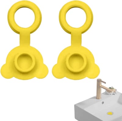 Siliconen Afvoerstopper - Badstop Set - Water Dicht Maken - Dierlijk Ontwerp - 2 Stuks - Geel