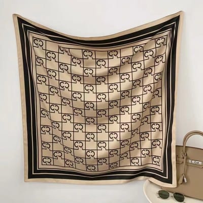 90*90cm Zijden Sjaal Scarftop Hoofdbanden Voor Vrouw Mode Vier Seizoenen Haaraccessoires Hijab Foulard Bandana Sjaal Hoofddoek gray