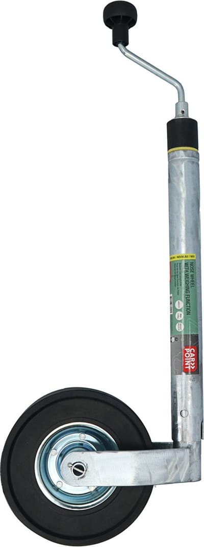 Carpoint Neuswiel 48mm met Kogeldrukmeter – Rubber Wiel – Verstelbaar – Voor Caravan & Aanhanger