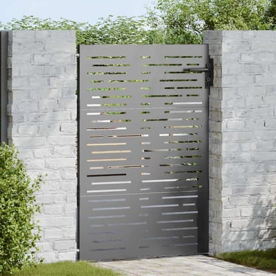 vidaXL - Tuinpoort - 85 - x - 125 - cm - Poedercoated - staal - Zwart - Vergrendelbaar
