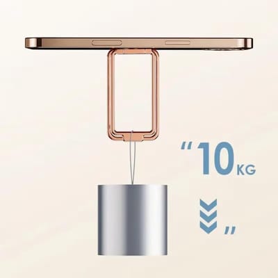 Draaibare en Vouwbare Telefoon Ring Houder, 360° Rotatie, Ideaal voor Smartphones en Tablets (Zilver)