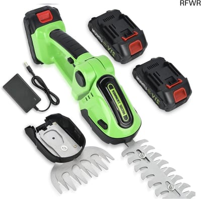 RFWR® Draadloze 2-in-1 Heggenschaar Accu 24V - Elektrische Struikschaar voor Heggen en Gras