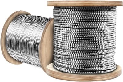 Roestvrij staaldraad - Zachte kabel - Waslijnen ophangen - Slijtvast en flexibel - 50 Meter - Zilver