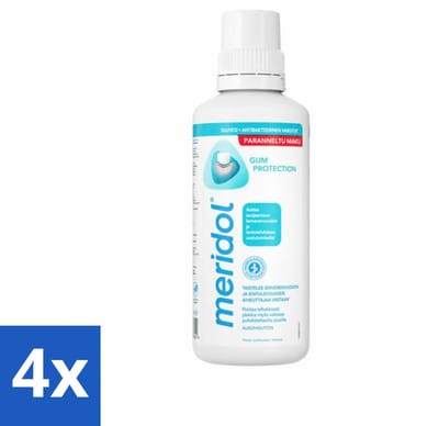4 x Meridol Mondspoeling Tandvleesbescherming 400 ml - Mondspoeling - Tandvleesverzorging - Tandvleesproblemen - Mondhygiëne - Plaquebacteriën