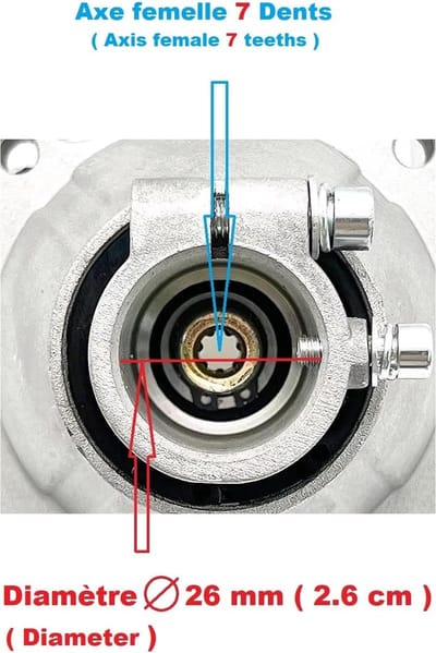 Koppeling Bell - Koppeling Trommel - Grasmaaier Onderhoud - Origineel Onderdeel - 26mm / 7 Tanden - Grijs