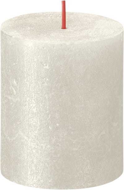 Bolsius Rustiek Stompkaars Hoogte 8 cm - Ø68 mm Shimmer Ivory